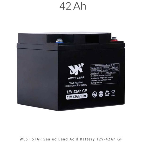 باتری 42 آمپر ساعت Sealed Lead Acid برند WEST STAR